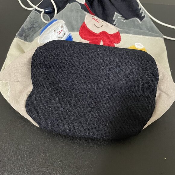 Winter Scene Holiday Snowman Applique Material Bag - Picture 7 of 10